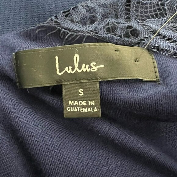 Lulus Womens A Line Dress Blue Backless Halter Sleeveless Lace Size Small New - Picture 9 of 10